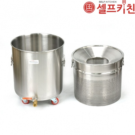 스텐잔반통 국산 이중잔반수거통 12~90L 음식물수거함 거름망 잔반통 단체급식 급식음식물쓰레기